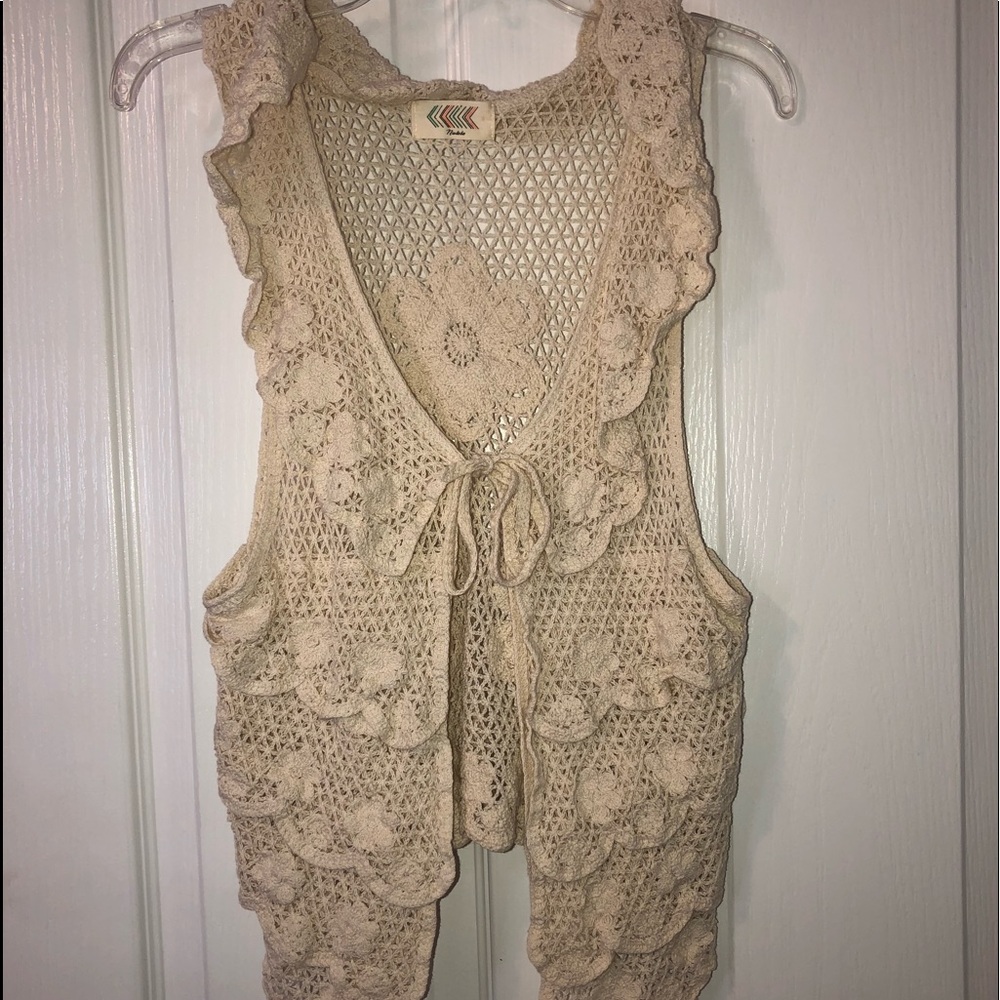 Lacy detailed cardigan